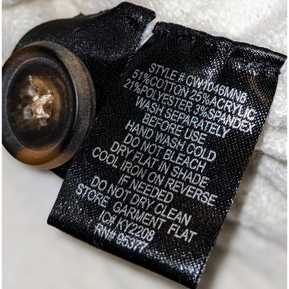 Sanctuary Button Shoulder Sweater Pullover Knit Top Cream White XS NWT $99 - Picture 5 of 11